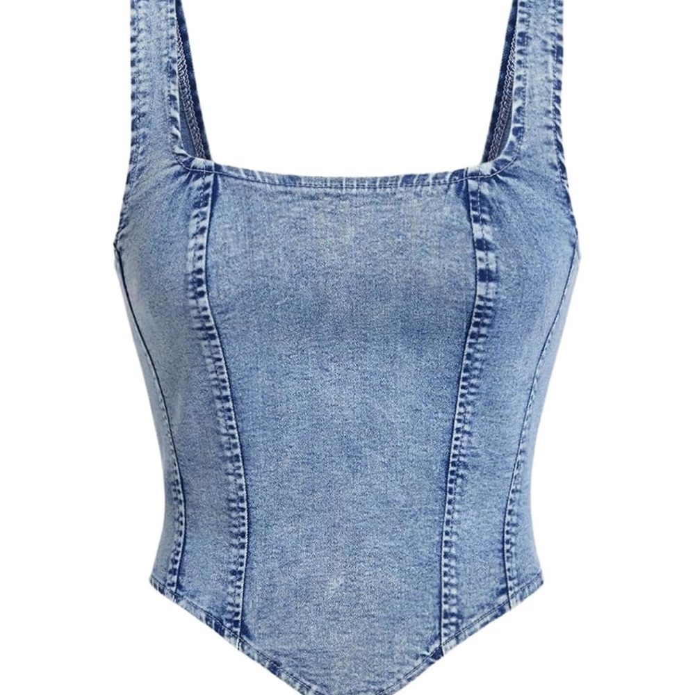 Denim Corset Top